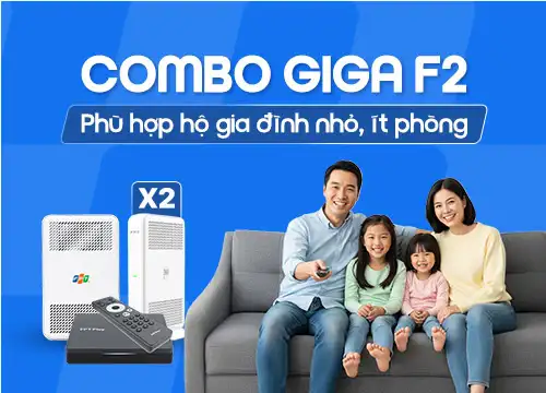 Đăng ký Combo FPT Giga F2 2 Wifi Mesh và Truyền hình